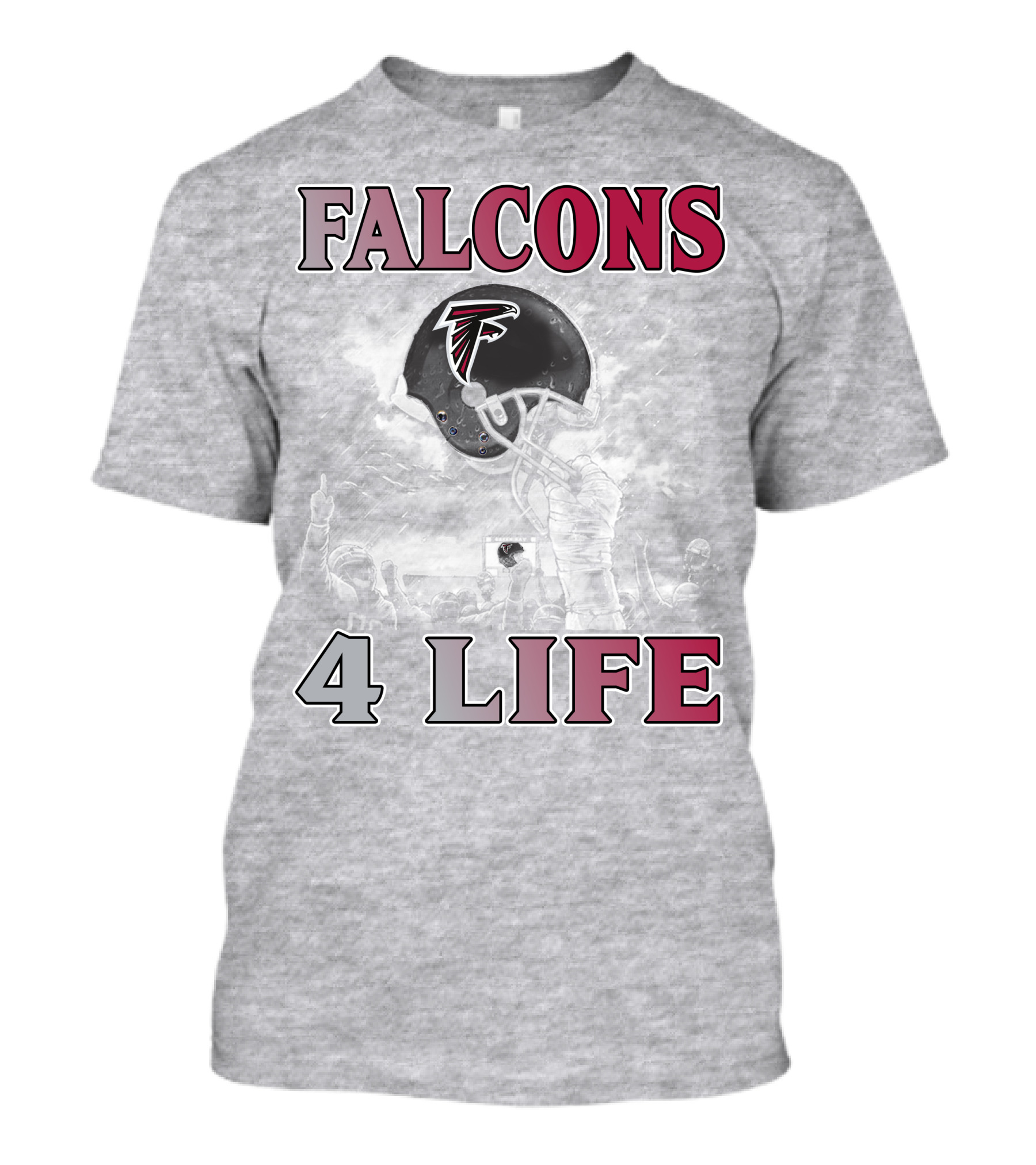 Falcons 4 Life Atlanta Falcons Helmet Team Spirit T-Shirt
