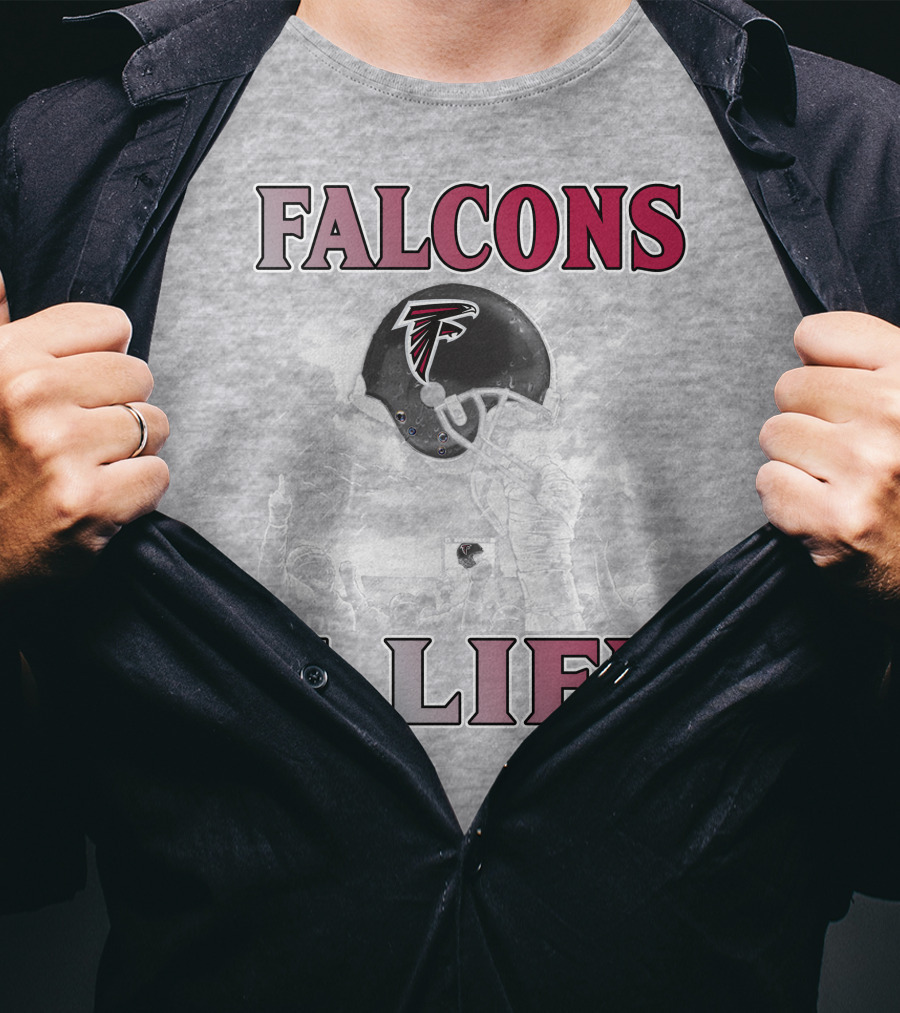 Falcons 4 Life Atlanta Falcons Helmet Team Spirit T-Shirt