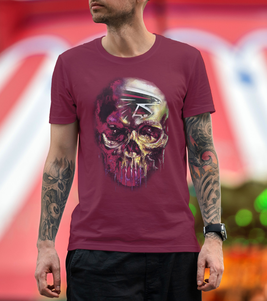 Atlanta Falcons Skull Art T-Shirt