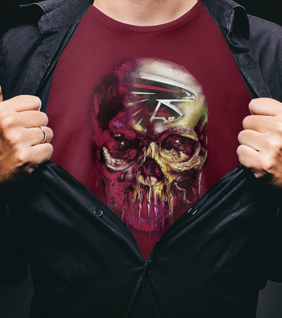 Atlanta Falcons Skull Art T-Shirt