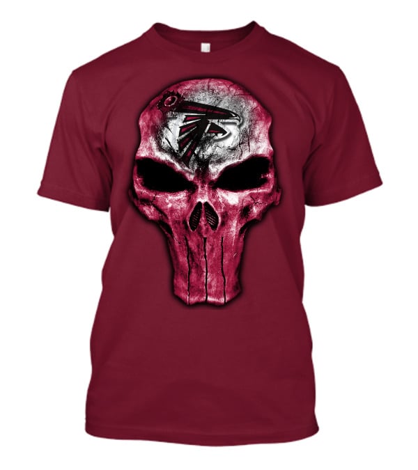 Atlanta Falcons Skull Logo Design 52 T-Shirt