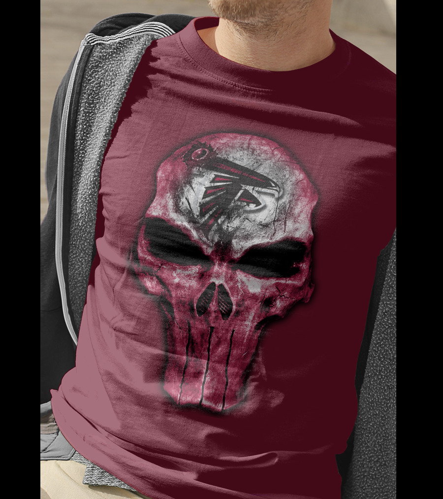 Atlanta Falcons Skull Logo Design 52 T-Shirt