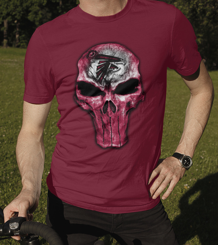 Atlanta Falcons Skull Logo Design 52 T-Shirt