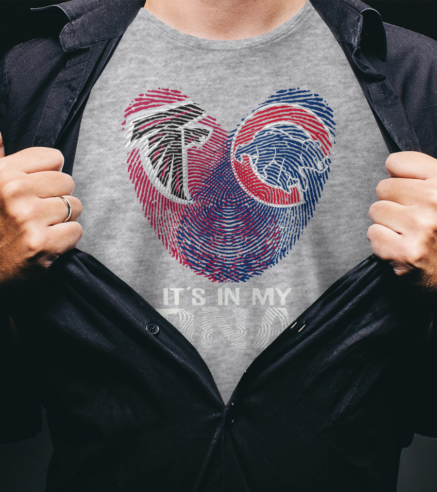 Atlanta Falcons Chicago Cubs It's In My Dna T-Shirt