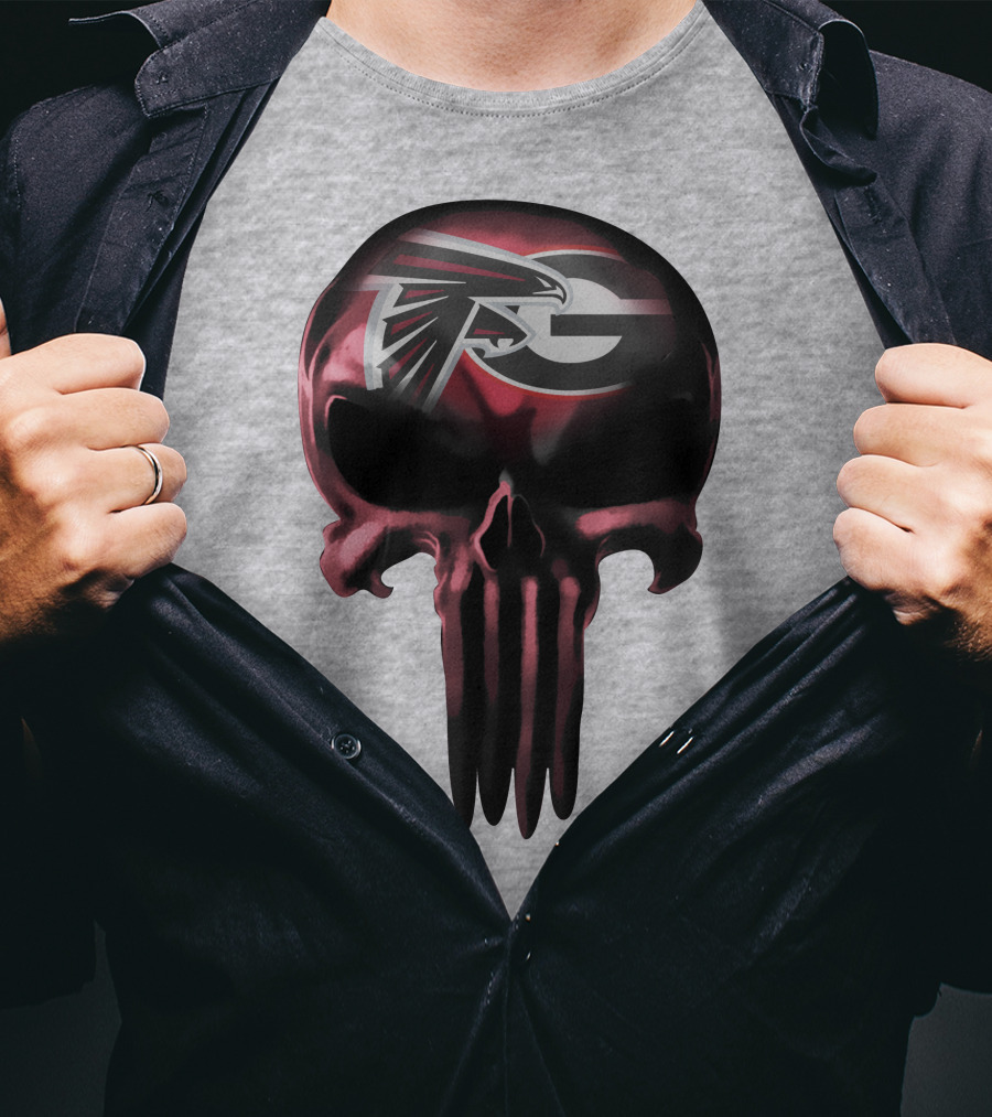 Atlanta Falcons G Logo Skull T-Shirt