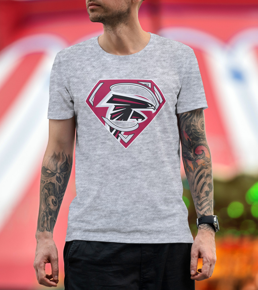 Atlanta Falcons 89 Superhero Shield T-Shirt
