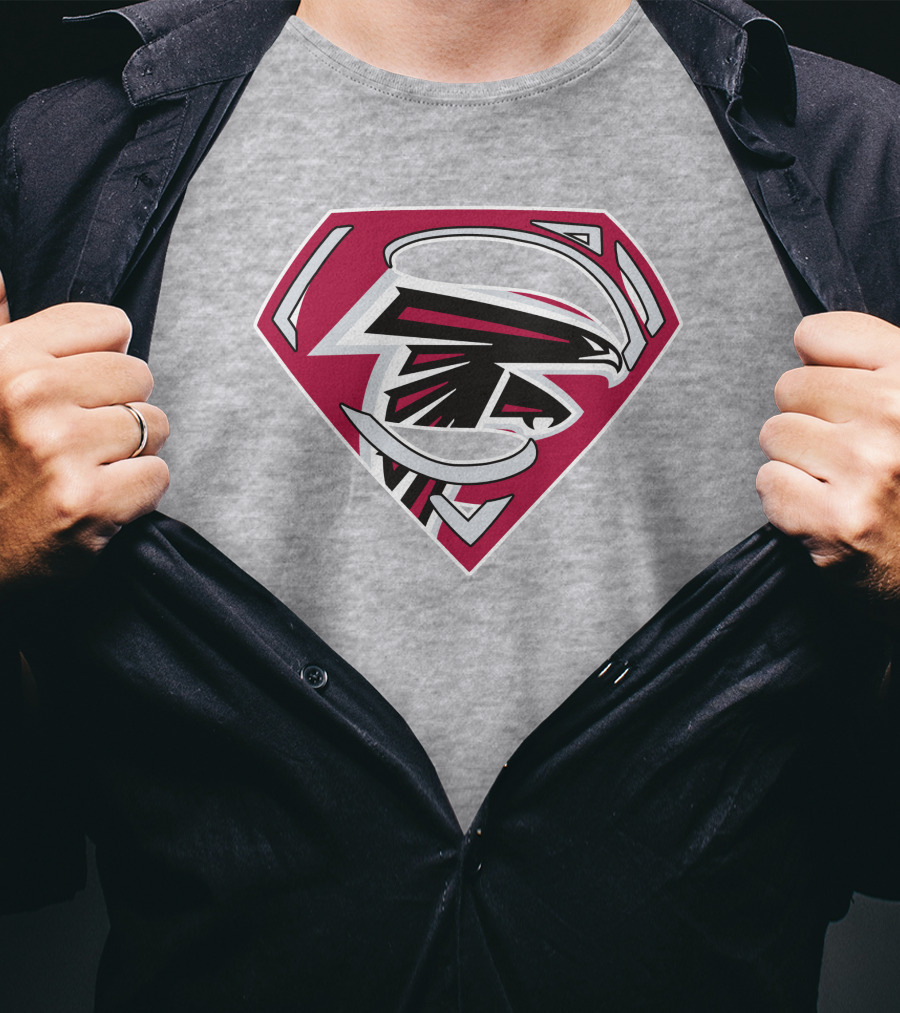 Atlanta Falcons 89 Superhero Shield T-Shirt