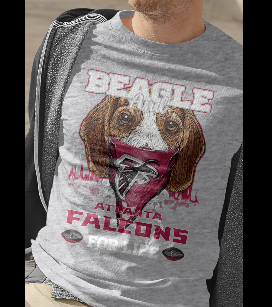 Beagle And Atlanta Falcons For Life T-Shirt