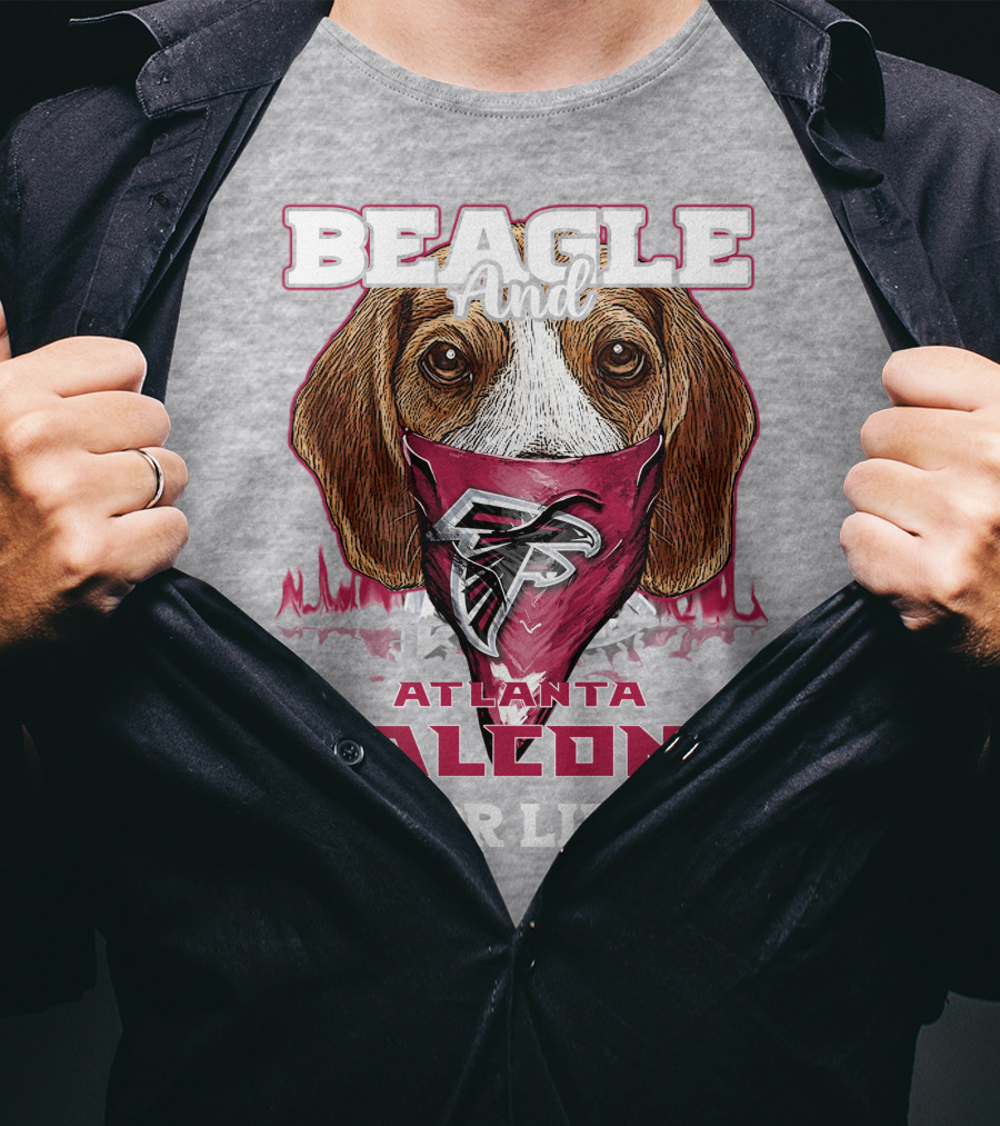 Beagle And Atlanta Falcons For Life T-Shirt