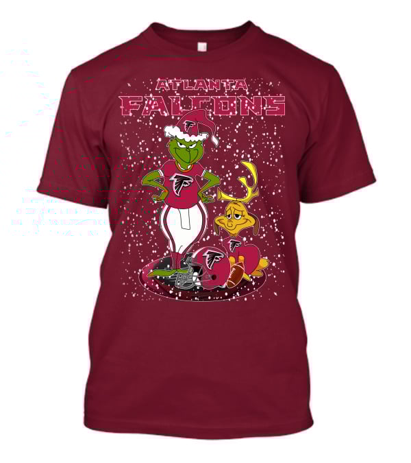 Atlanta Falcons Grinchxmas Snowy Holiday Characters T-Shirt
