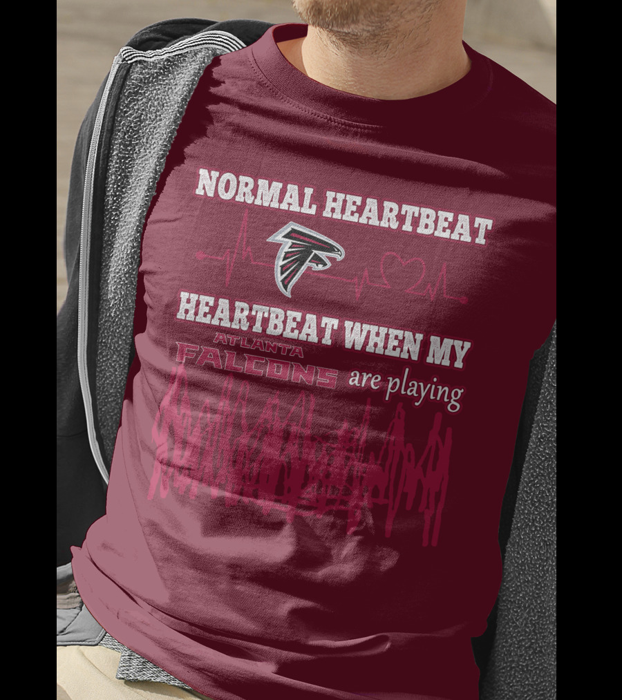 Normal Heartbeat Heartbeat When My Atlanta Falcons Are Playing T-Shirt