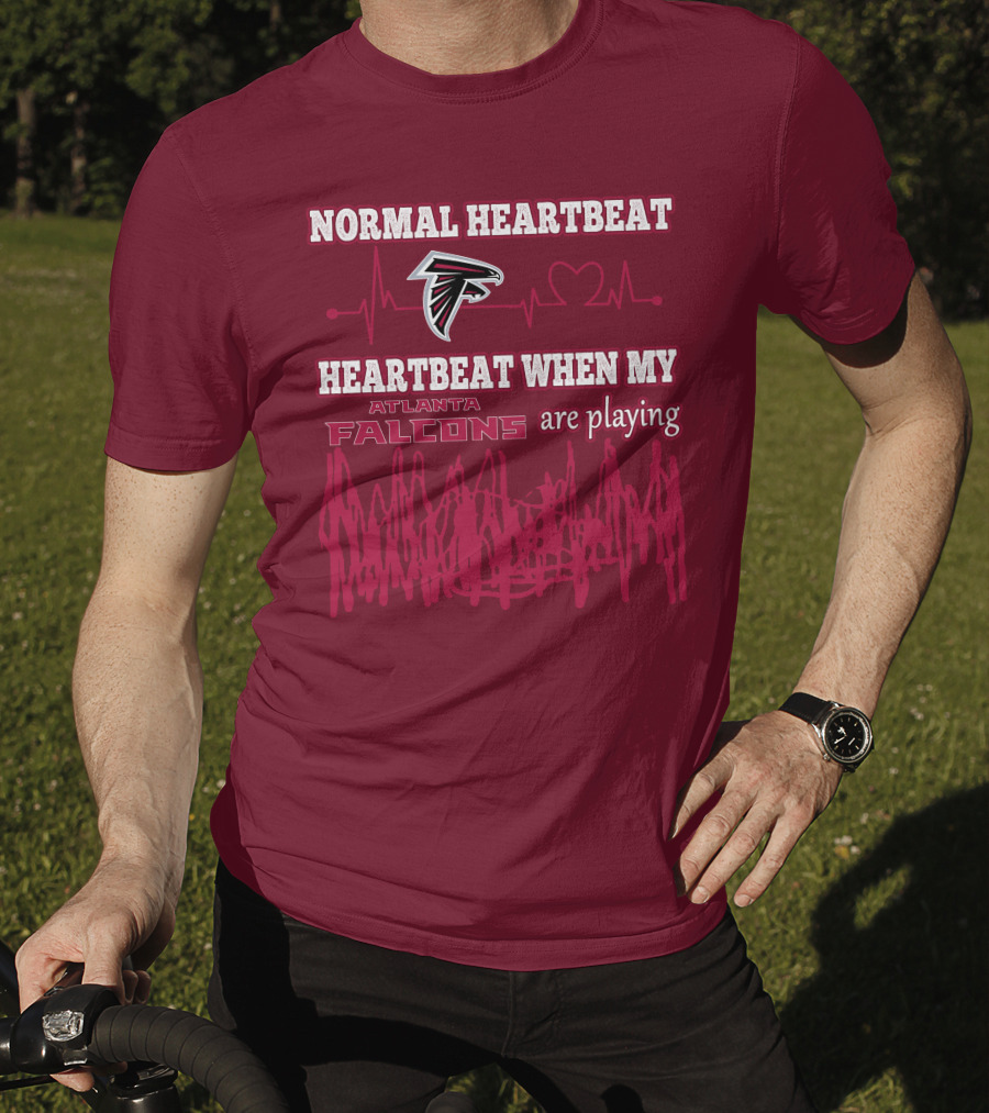 Normal Heartbeat Heartbeat When My Atlanta Falcons Are Playing T-Shirt