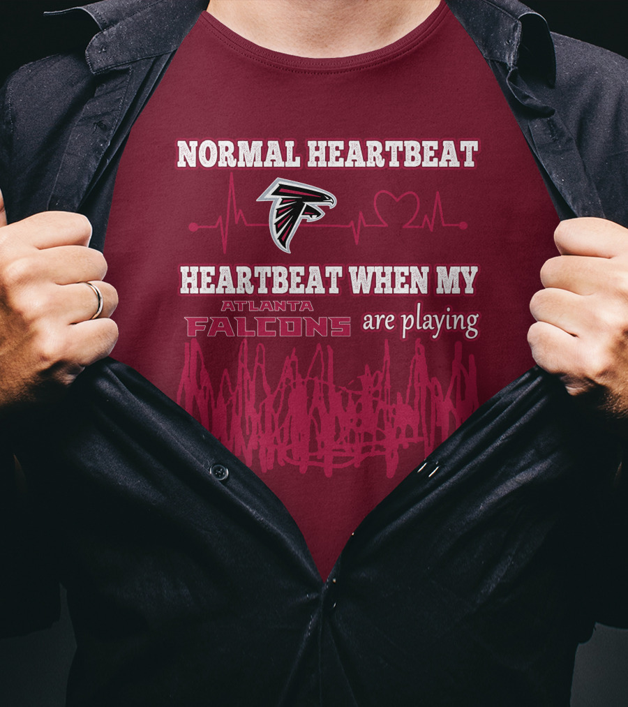 Normal Heartbeat Heartbeat When My Atlanta Falcons Are Playing T-Shirt