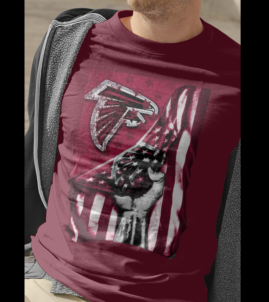 Atlanta Falcons American Flag Pride Banner T-Shirt