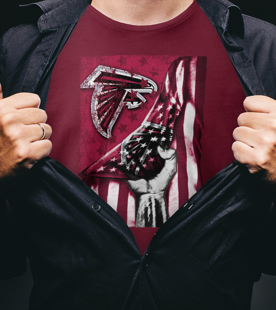 Atlanta Falcons American Flag Pride Banner T-Shirt