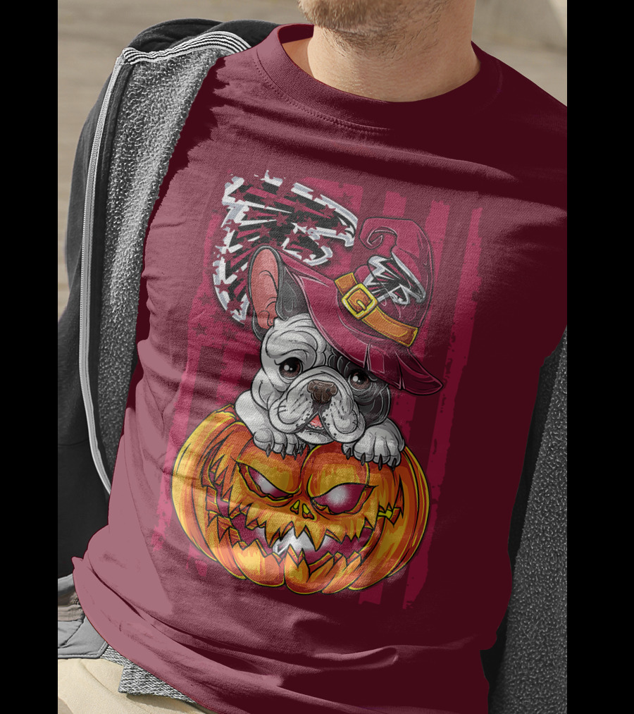 Hlw Bulldog Pumpkin Halloween Atlanta Falcons T-Shirt