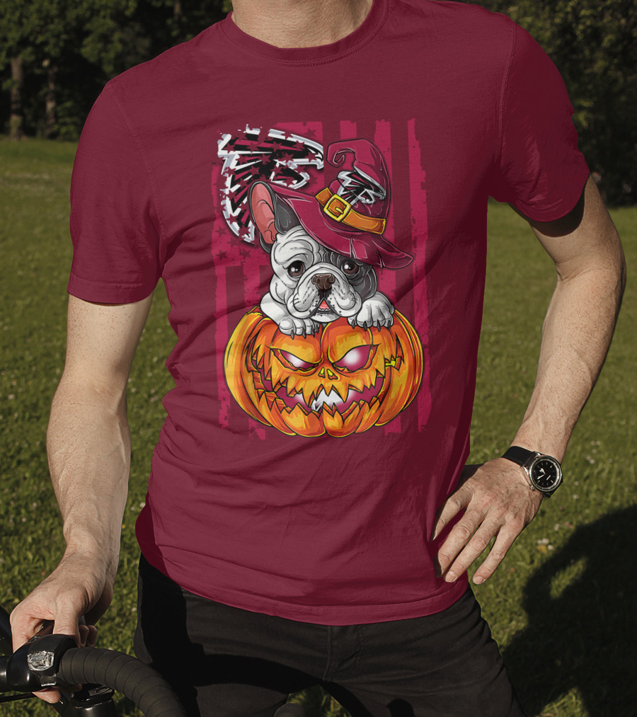 Hlw Bulldog Pumpkin Halloween Atlanta Falcons T-Shirt