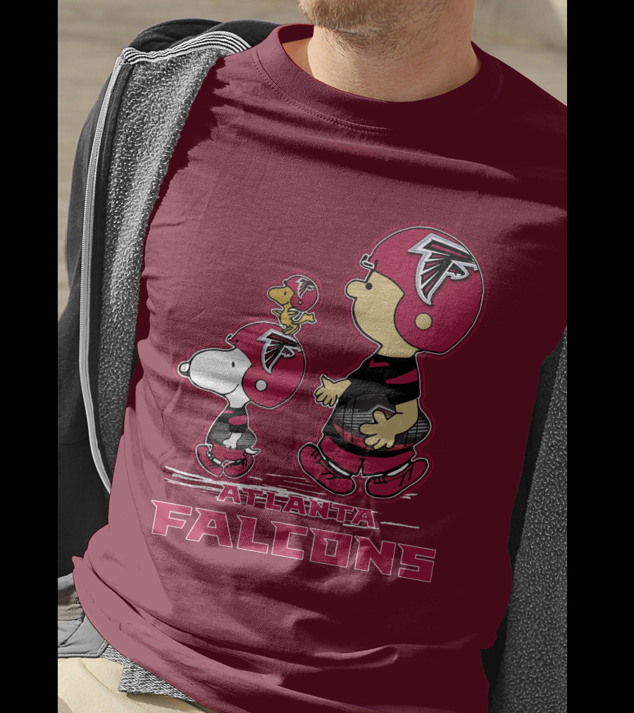 Atlanta Falcons Snpfootball Peanuts Characters T-Shirt