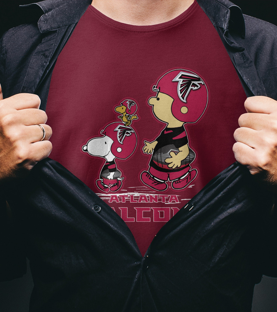 Atlanta Falcons Snpfootball Peanuts Characters T-Shirt