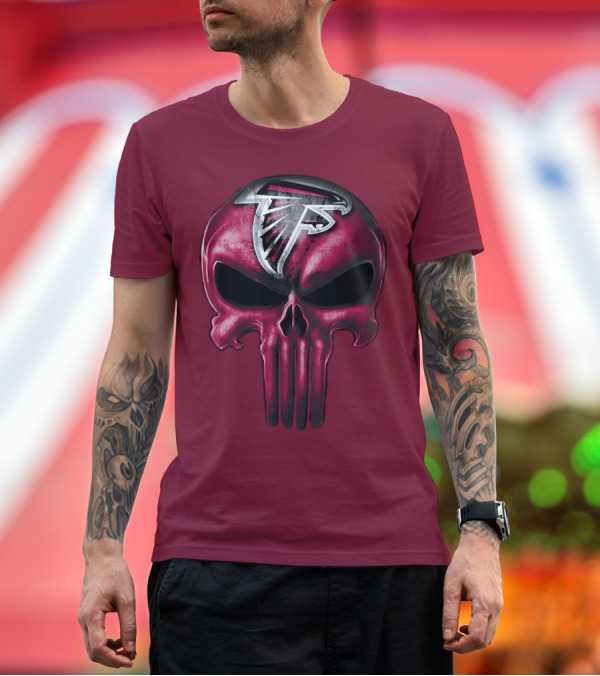 Premium T-Shirt: Atlanta Falcons Skull T-Shirt Atlanta Falcons Skull T-Shirt