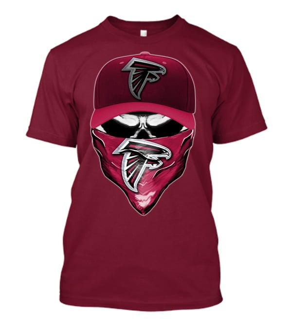 Atlanta Falcons Skull Bandana Hat T-Shirt