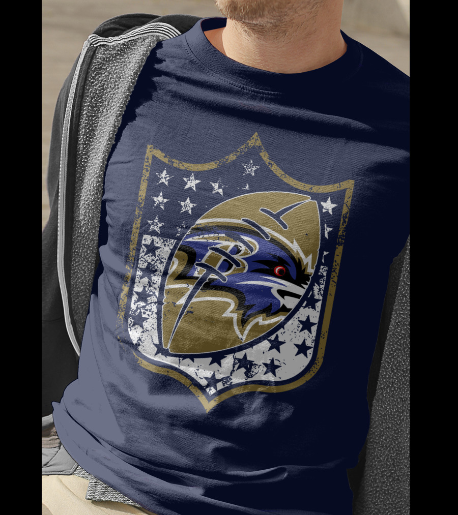 Baltimore Ravens 45 Stars Shield T-Shirt