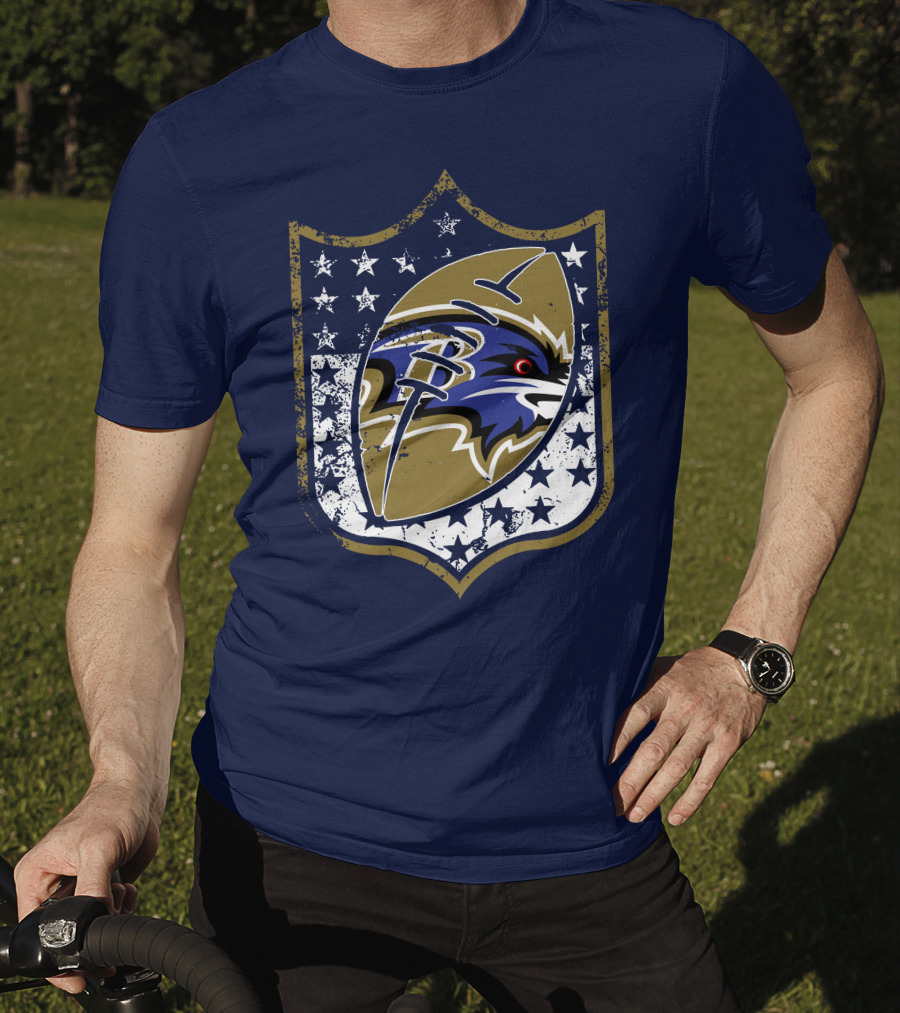 Baltimore Ravens 45 Stars Shield T-Shirt