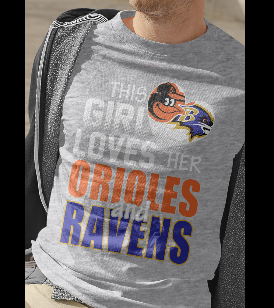 This Girl Loves Her Orioles And Ravens T-Shirt
