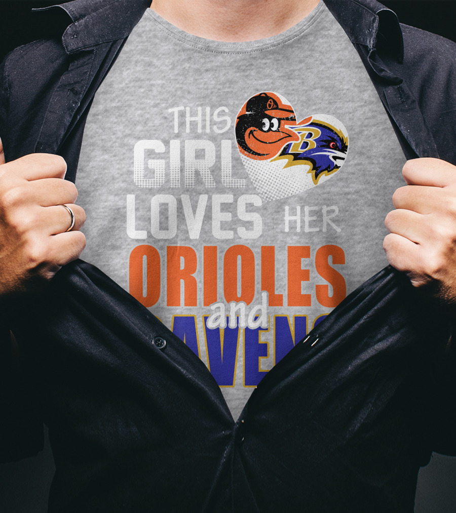 This Girl Loves Her Orioles And Ravens T-Shirt
