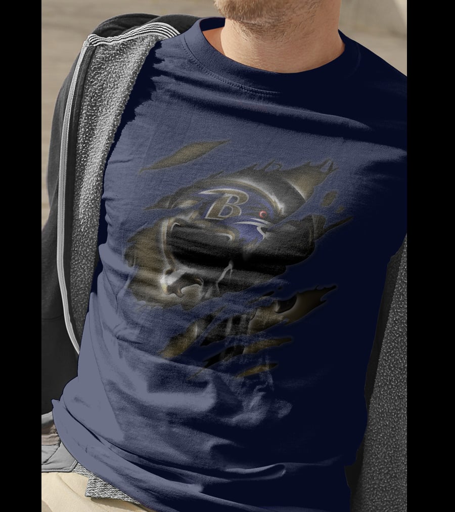 Baltimore Ravens Skull T-Shirt