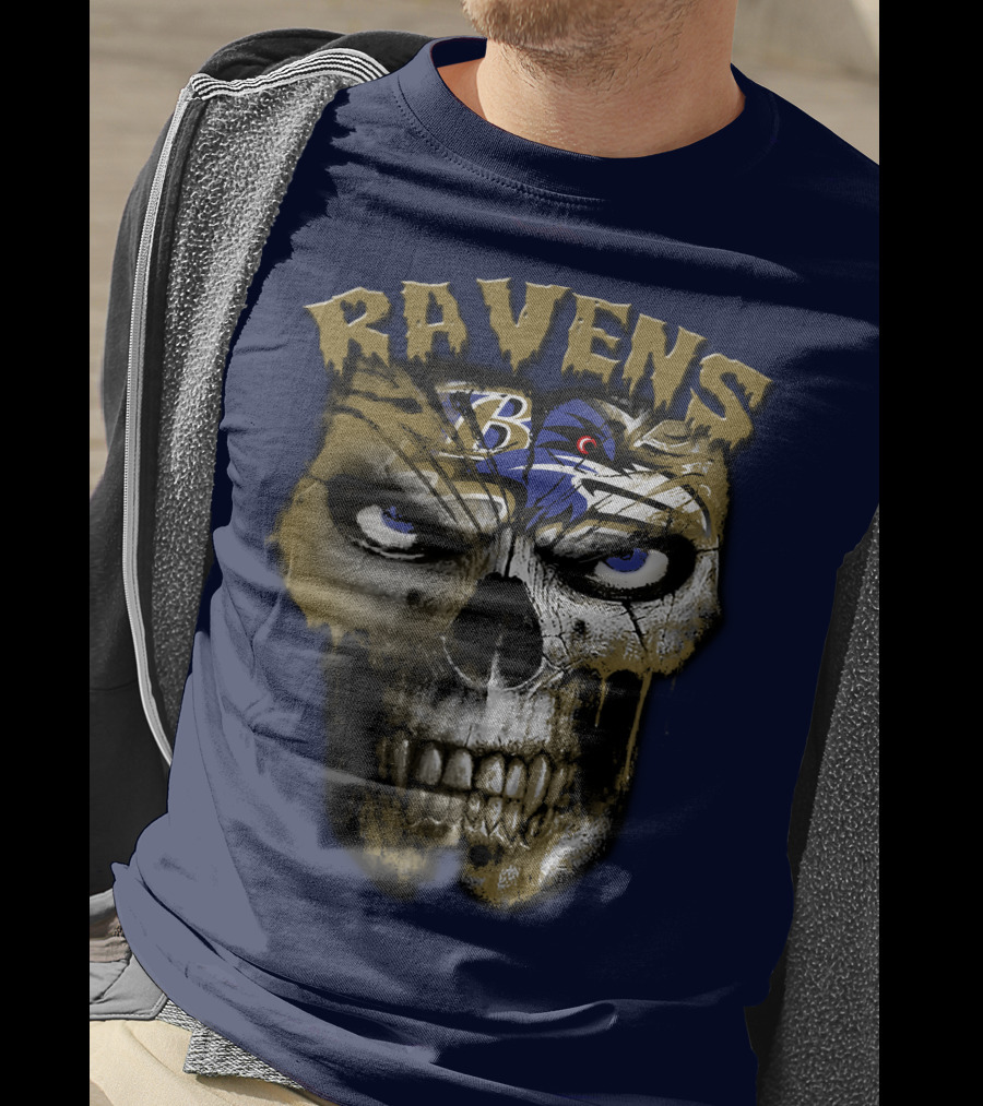 Ravens Baltimore Skull B Logo T-Shirt