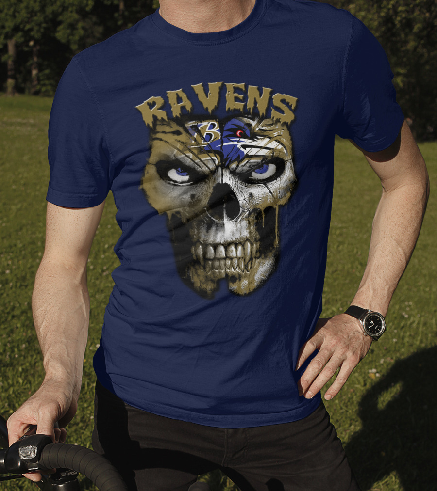 Ravens Baltimore Skull B Logo T-Shirt