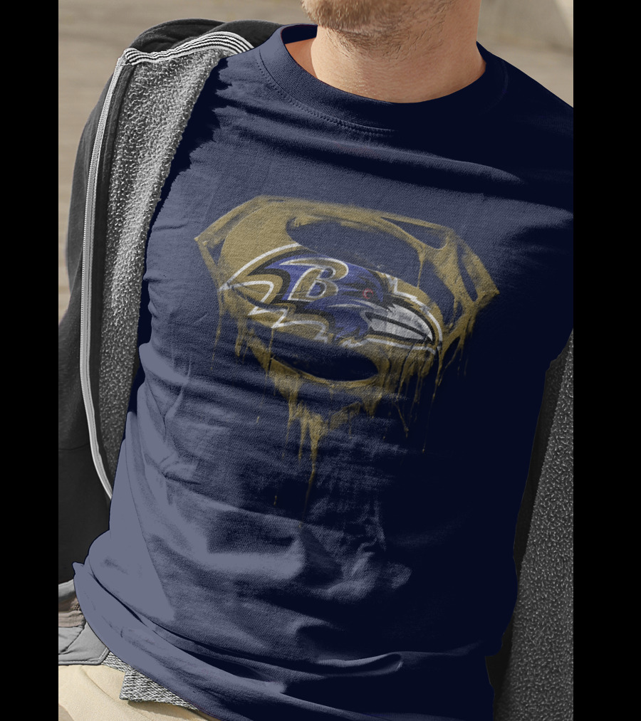 Baltimore Ravens Superman Logo Fusion T-Shirt