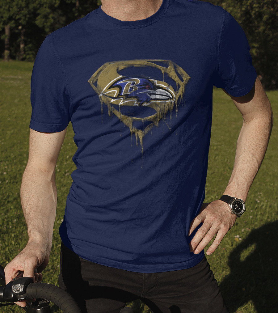 Baltimore Ravens Superman Logo Fusion T-Shirt