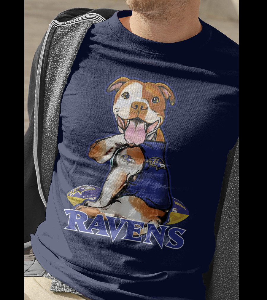 Pittbull Ravens Baltimore Football Team Spirit T-Shirt
