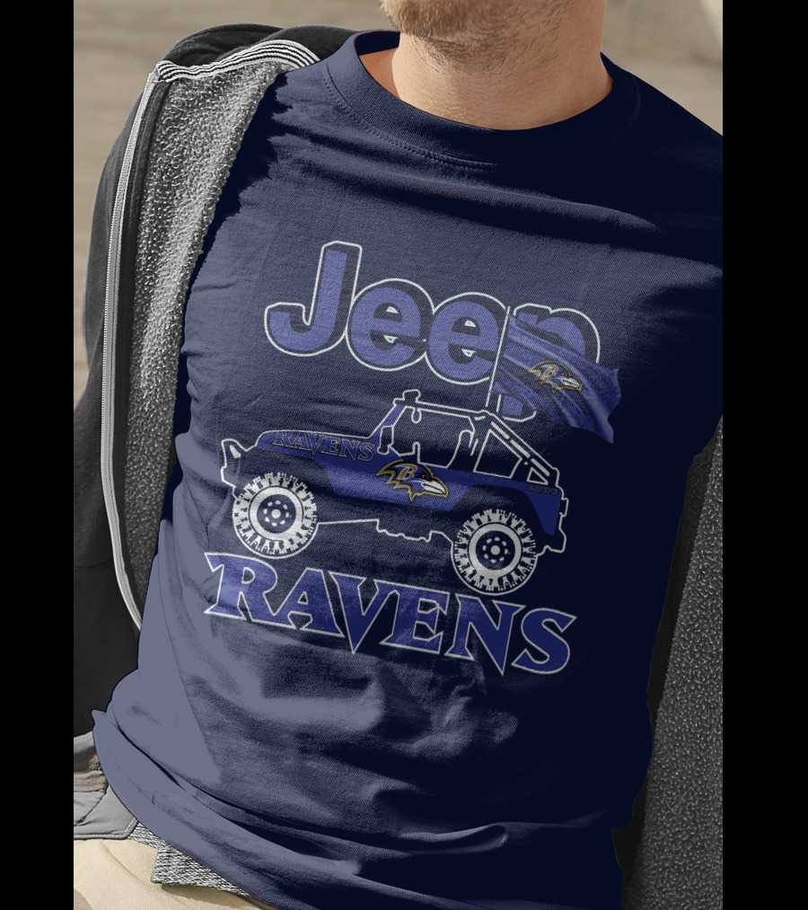 Jeep Ravens Baltimore Football Fan T-Shirt