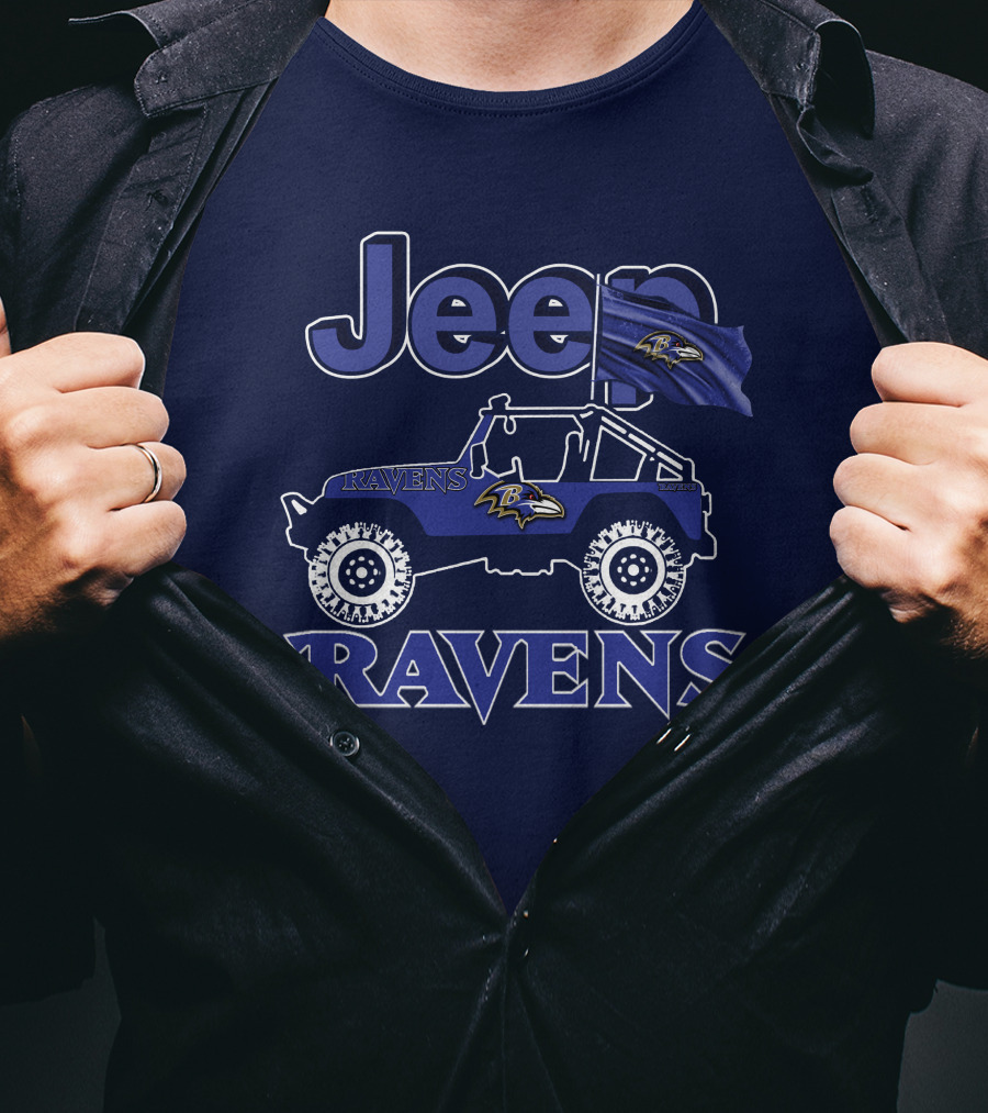 Jeep Ravens Baltimore Football Fan T-Shirt