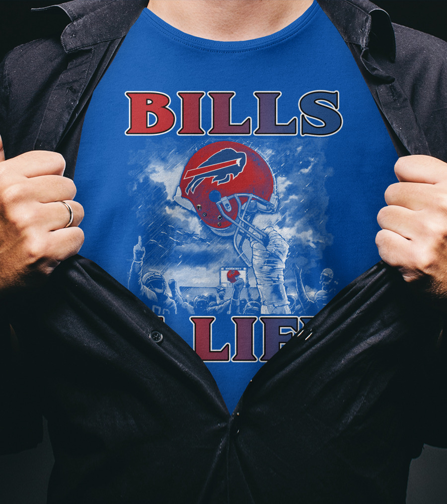 Bills 4 Life Buffalo Bills Helmet Celebration T-Shirt