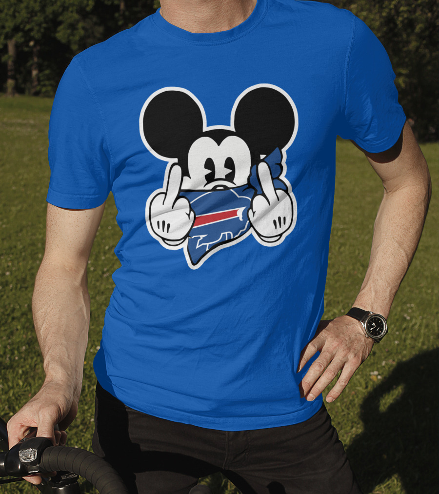 Buffalo Bills Mickey Mouse Middle Finger T-Shirt