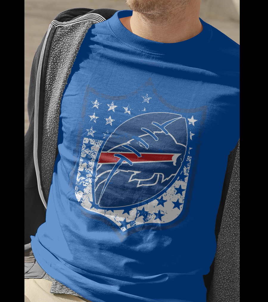 Buffalo Bills Nfl Team Shield Stars And Stripes T-Shirt