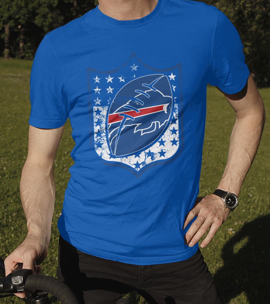 Buffalo Bills Nfl Team Shield Stars And Stripes T-Shirt