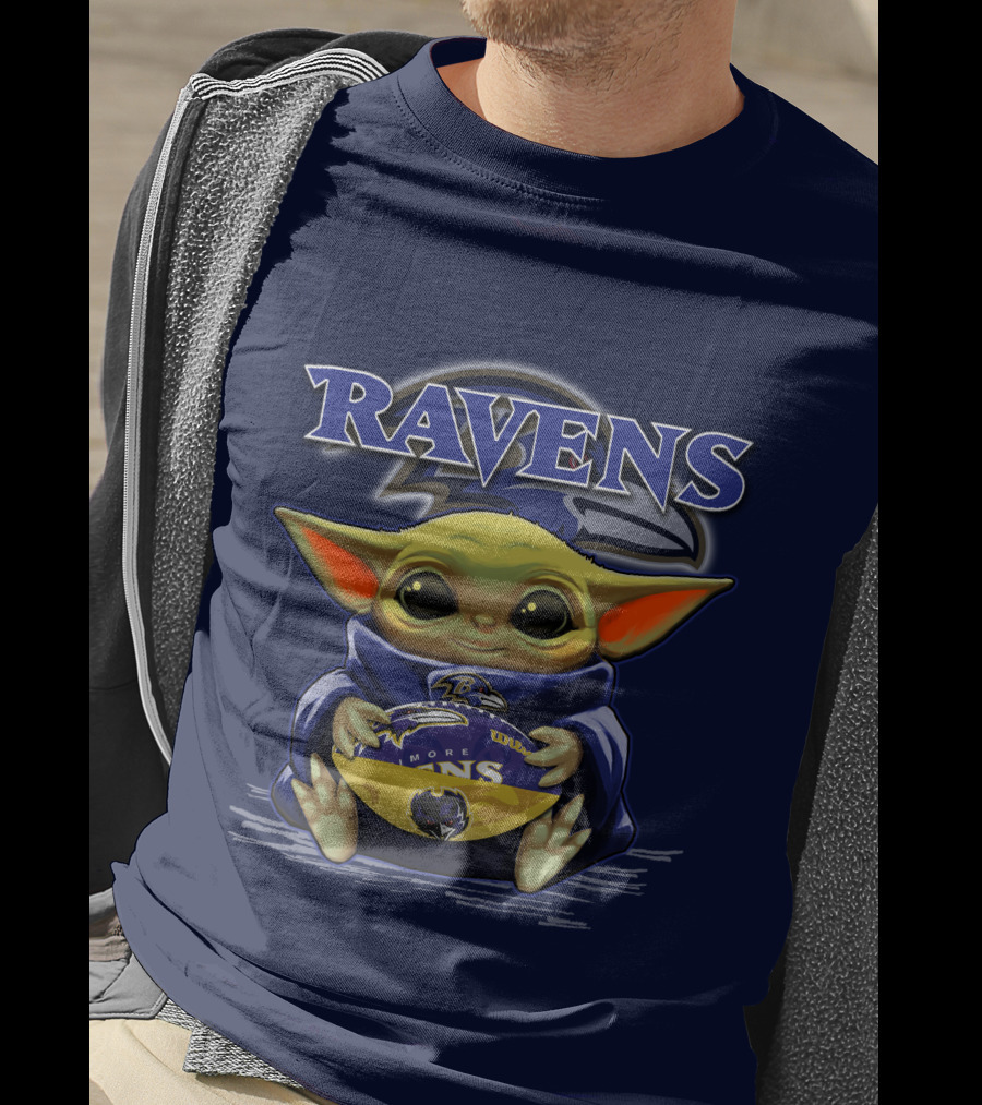 Yoda Ravens Football Baltimore Nfl Baby Character T-Shirt
