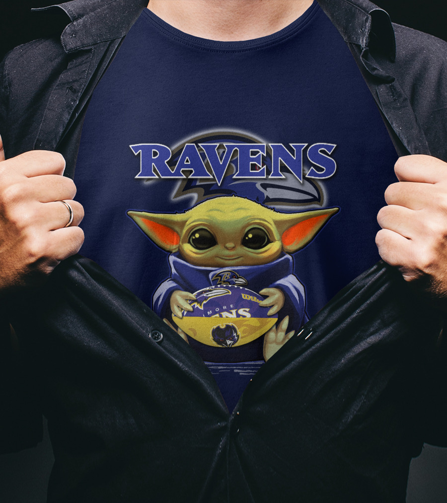Yoda Ravens Football Baltimore Nfl Baby Character T-Shirt