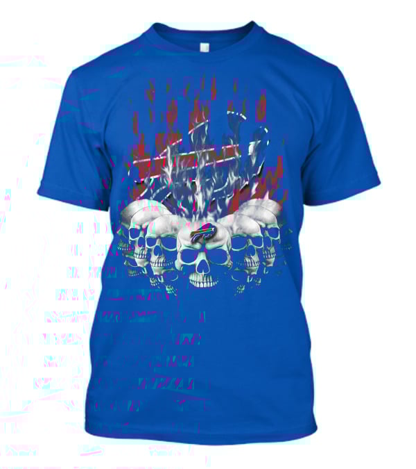 Buffalo Bills Flaming Skulls T-Shirt