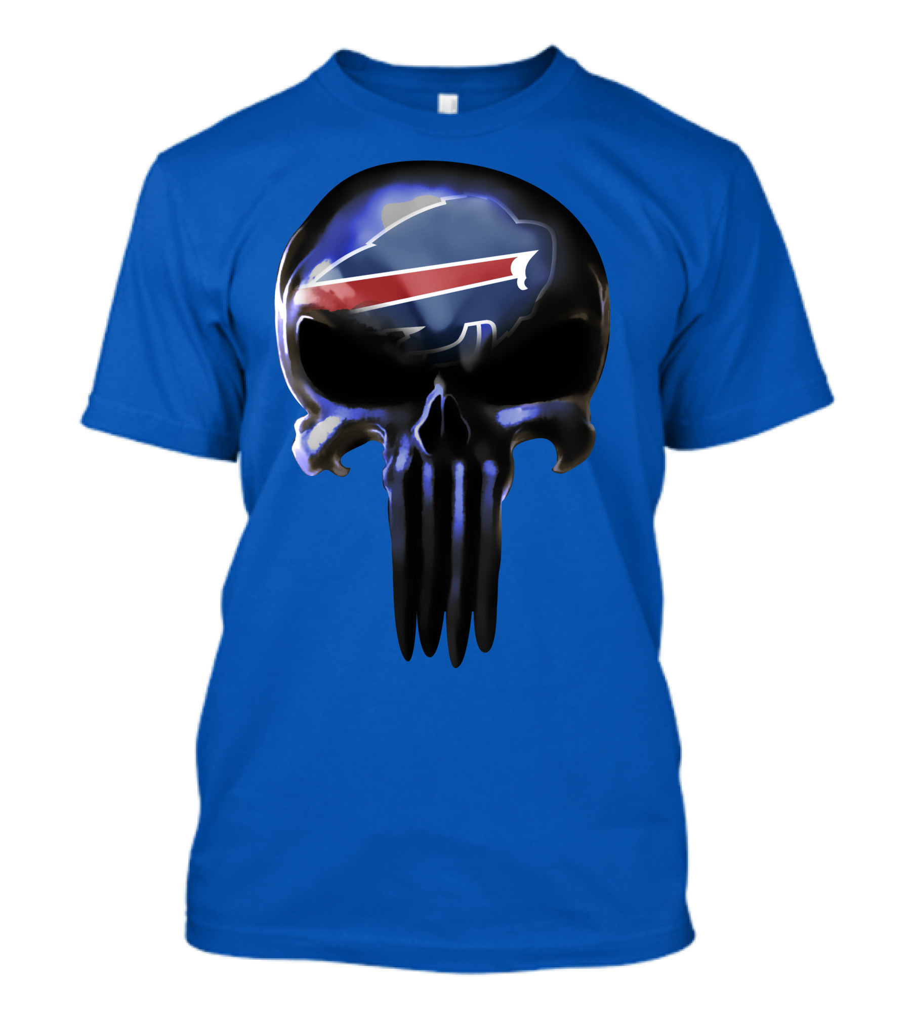 Buffalo Bills Punisher Skull Logo 49ers Crossover T-Shirt