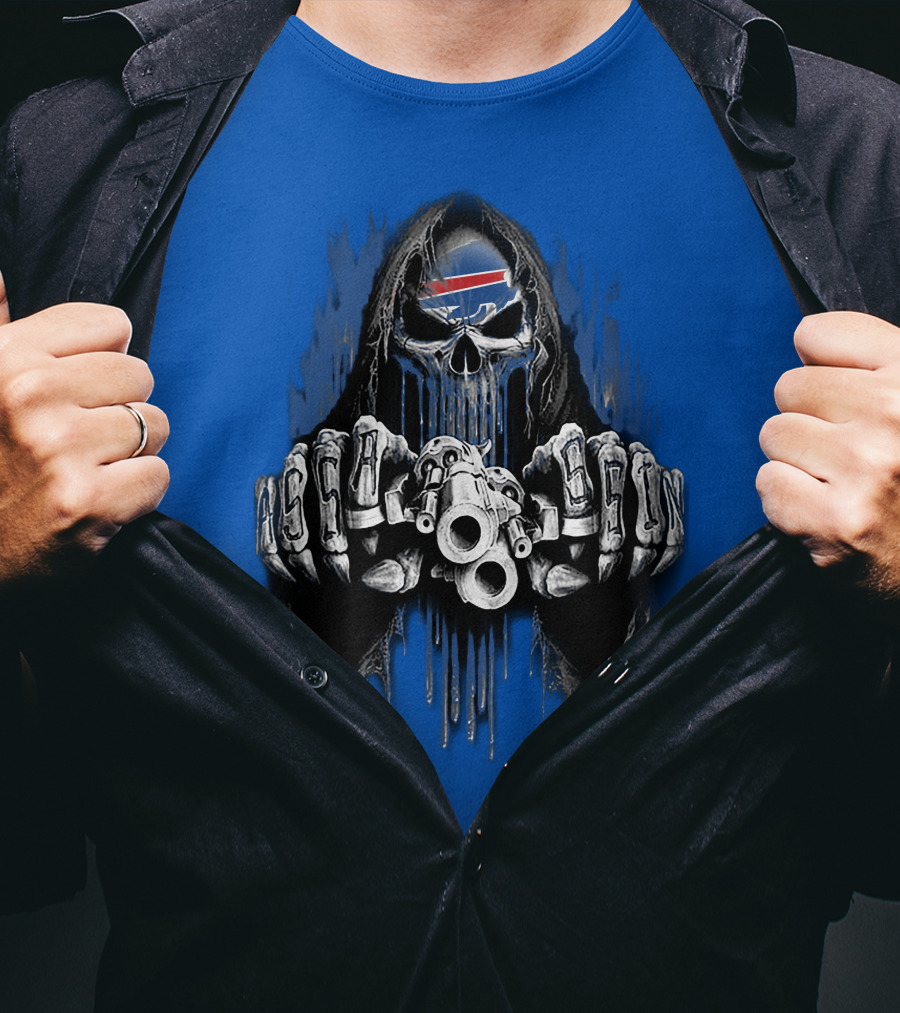 Buffalo Bills Mafia Grim Reaper Gunslinger T-Shirt