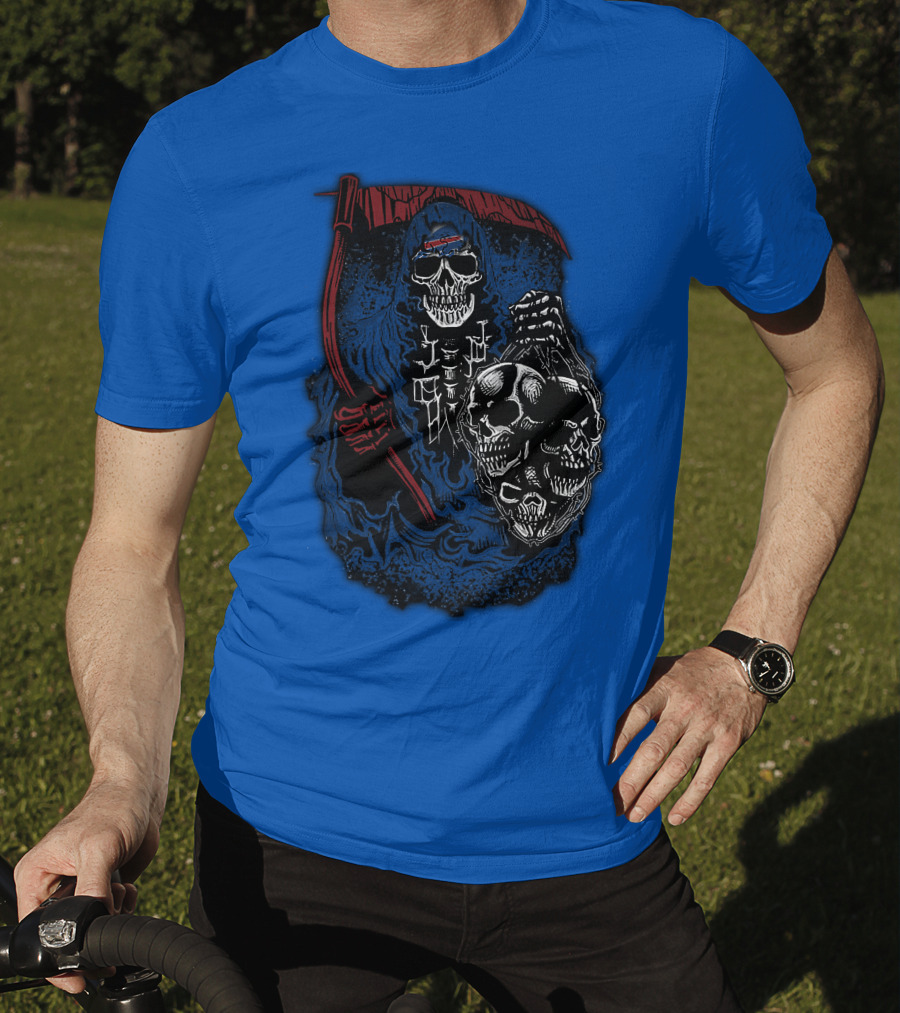 Buffalo Bills 61 Grim Reaper Skeleton Skulls T-Shirt