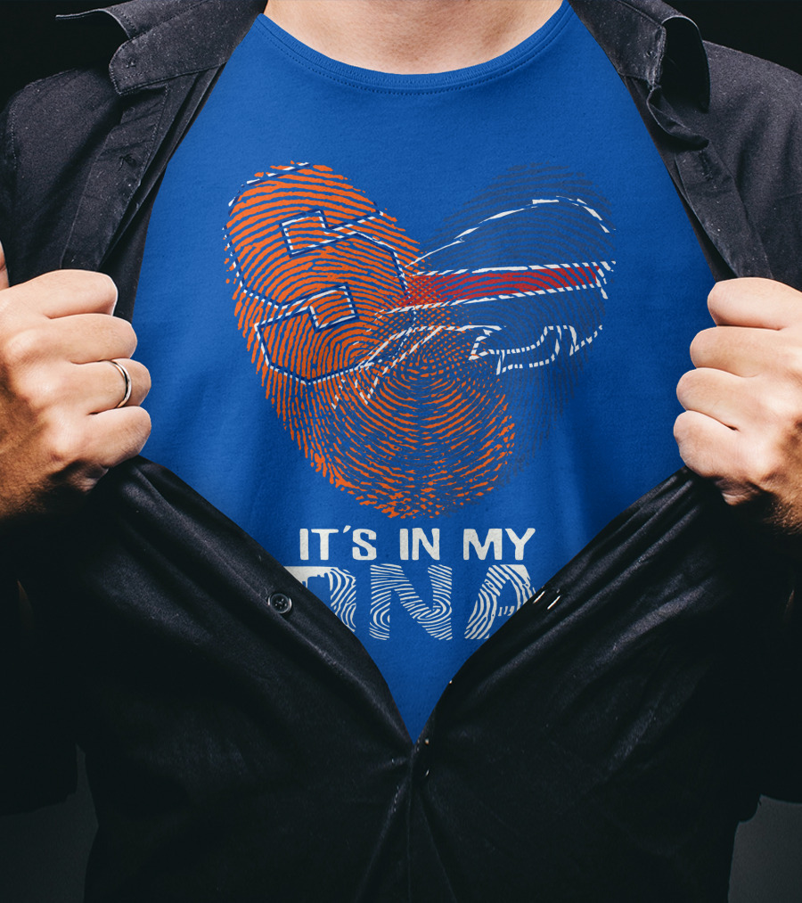 Buffalo Bills It's In My Dna Fingerprint Heart T-Shirt