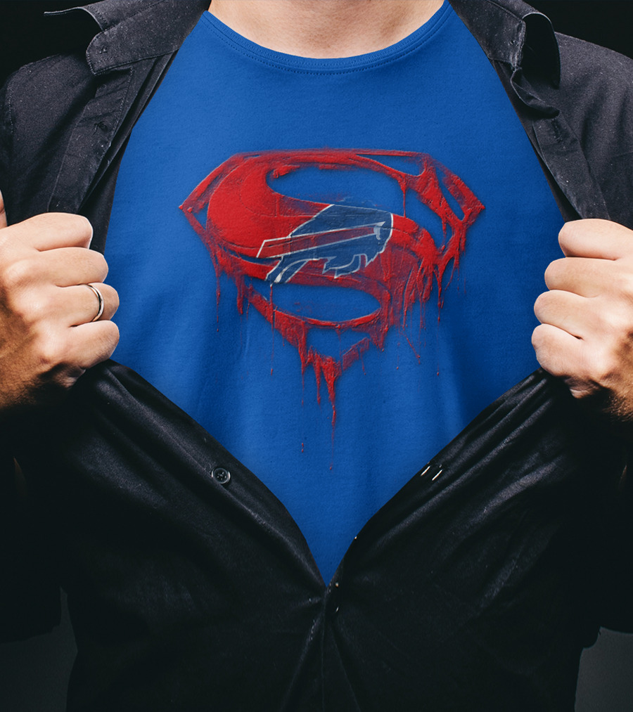 Buffalo Bills Superman Logo Fusion T-Shirt