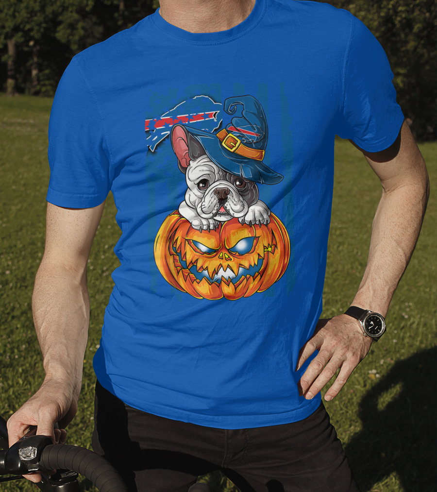 Buffalo Bills Bulldog Halloween Pumpkin T-Shirt